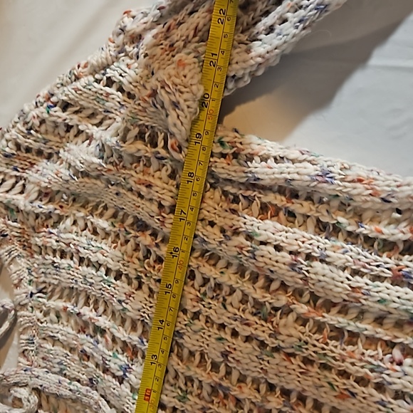 American Eagle Outfitters women's LG crochet cable knit sprinkles color sweater - Picture 5 of 9